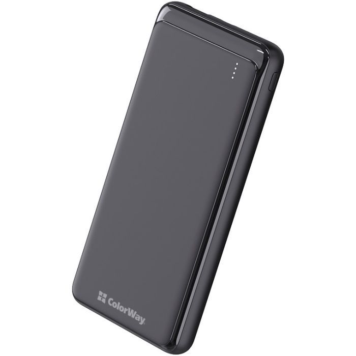Батарея универсальная ColorWay 10 000 mAh Slim (USB QC3.0 + USB-C Power Delivery Фото