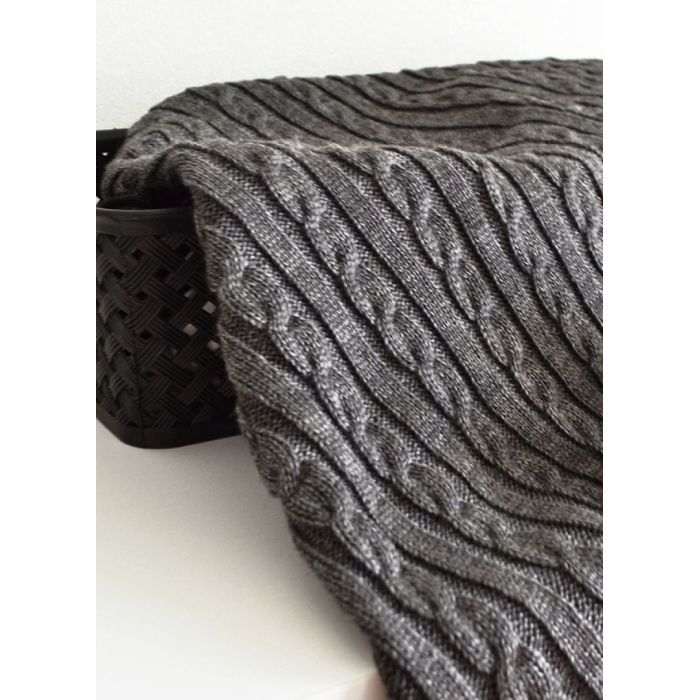 Плед Прованс Soft косы Графит 140x180 см Фото