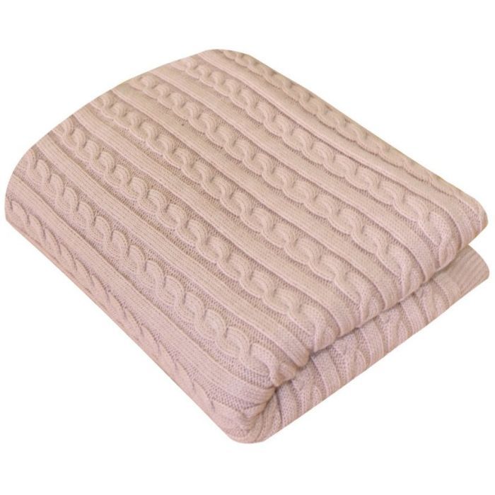 Плед Прованс Soft косы Пудра 140x180 см Фото