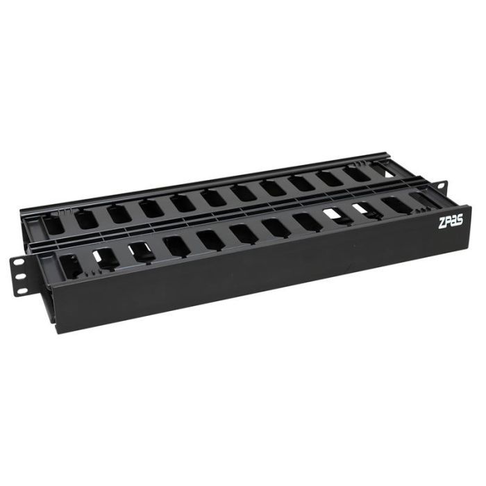 Кабельный организатор Zpas 19" 1U двобічна гребінка Фото