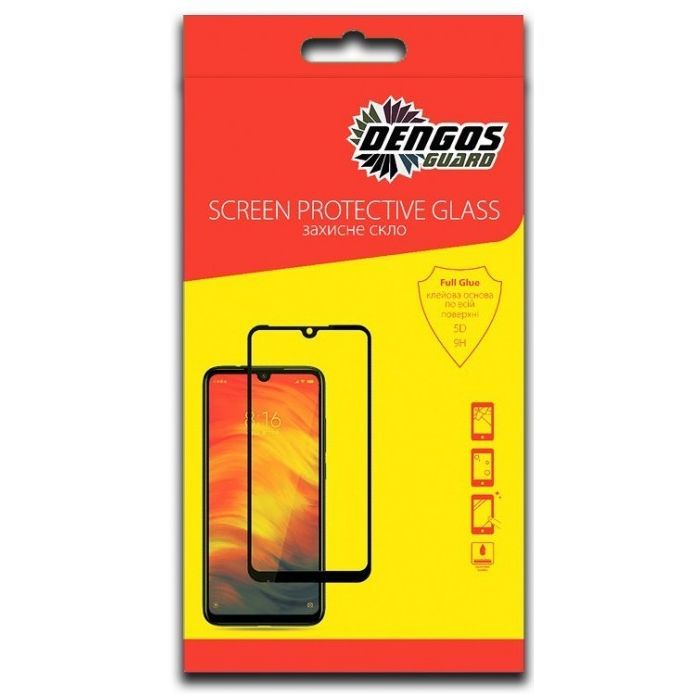 Стекло защитное Dengos Full Glue Oppo A16 (black) Фото
