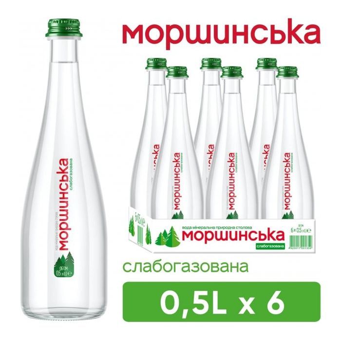 Минеральная вода Моршинська Премиум 0.5 сл/газ ст. Фото