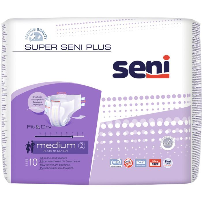 Подгузники для взрослых Seni Super Plus Medium 10 шт Фото