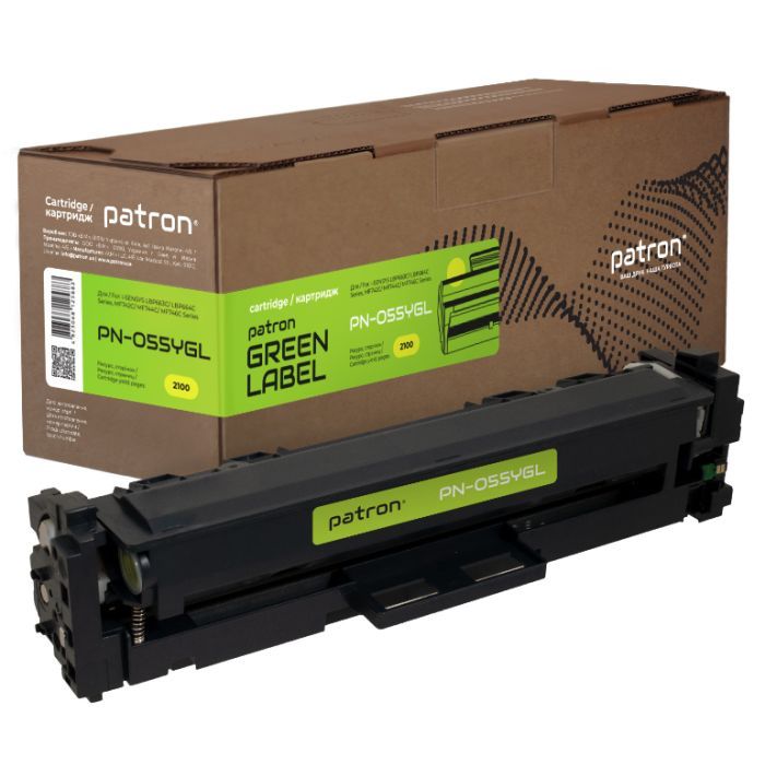 Картридж Patron Canon 055 yellow Green Label Фото