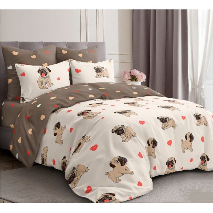 Постельное белье MirSon Бязь 17-0566 Pug-dog Фото