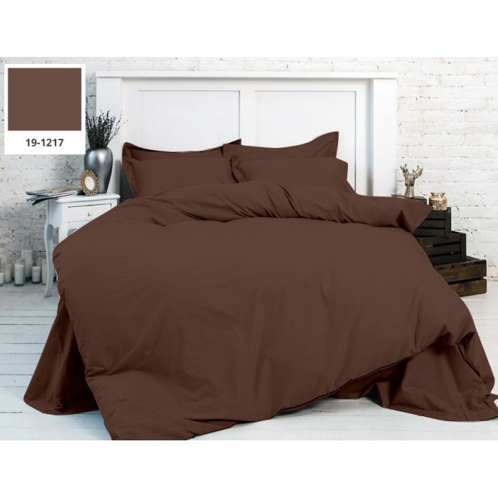 Постельное белье MirSon Бязь Premium Mocco (11-2107 + 19-1217) 2х160х220 Фото