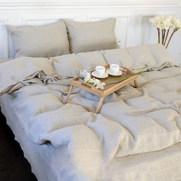 Постельное белье MirSon Лен Grey sky 143х210 Фото