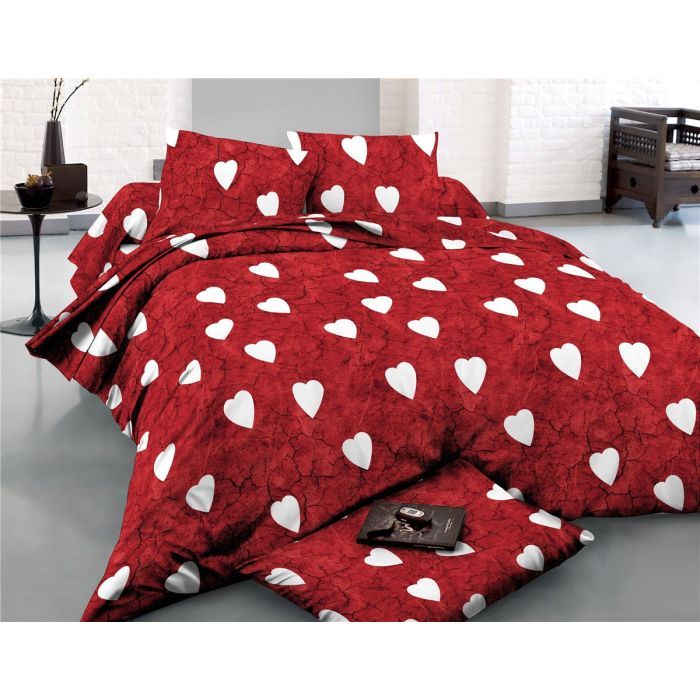 Постельное белье MirSon Сатин 22-1275 Marble heart Семейный 160x220 Фото