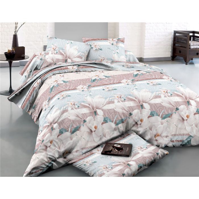 Постельное белье MirSon Сатин 22-1284 Spring flowering Семейный Фото