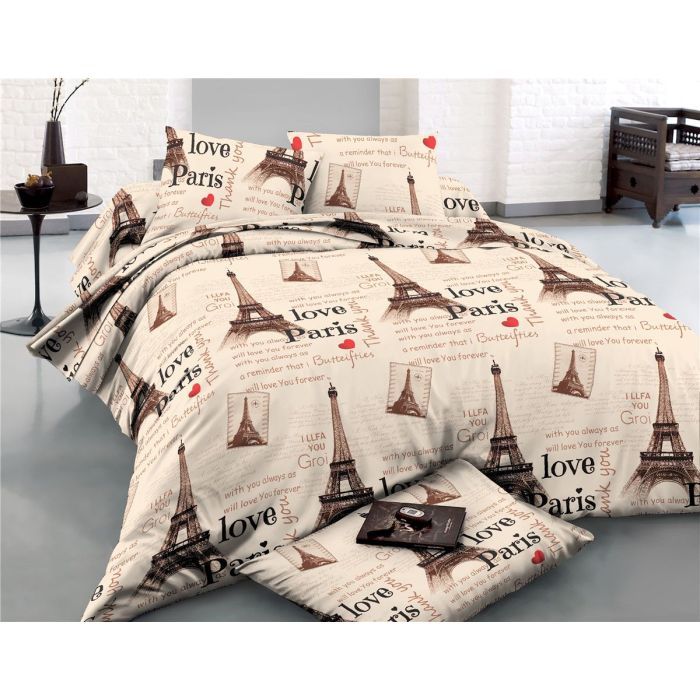 Постельное белье MirSon Сатин 22-1291 Paris Евро Фото