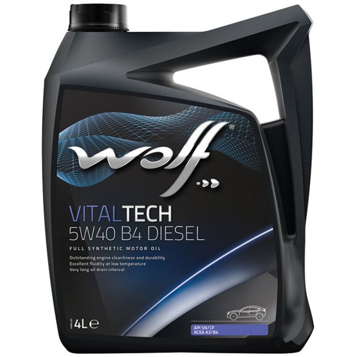 Моторное масло Wolf VITALTECH 5W40 B4 DIESEL 4л Фото