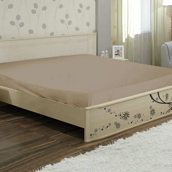 Простынь Ярослав бязь 04 кофе с молоком 180х215 Фото