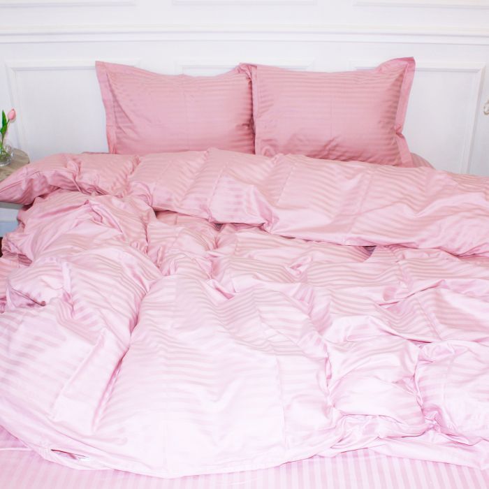 Пододеяльник MirSon Satin Stripe 30-0007 Pink 200х220 см Фото