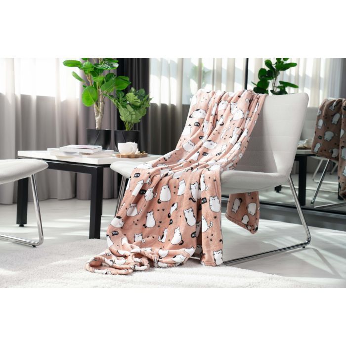 Плед Ardesto Flannel котики, 160х200 см Фото 1