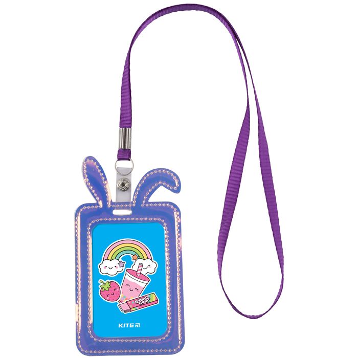 Бейдж Kite Bunny, с голографическим эффектом, фиолетовый Фото