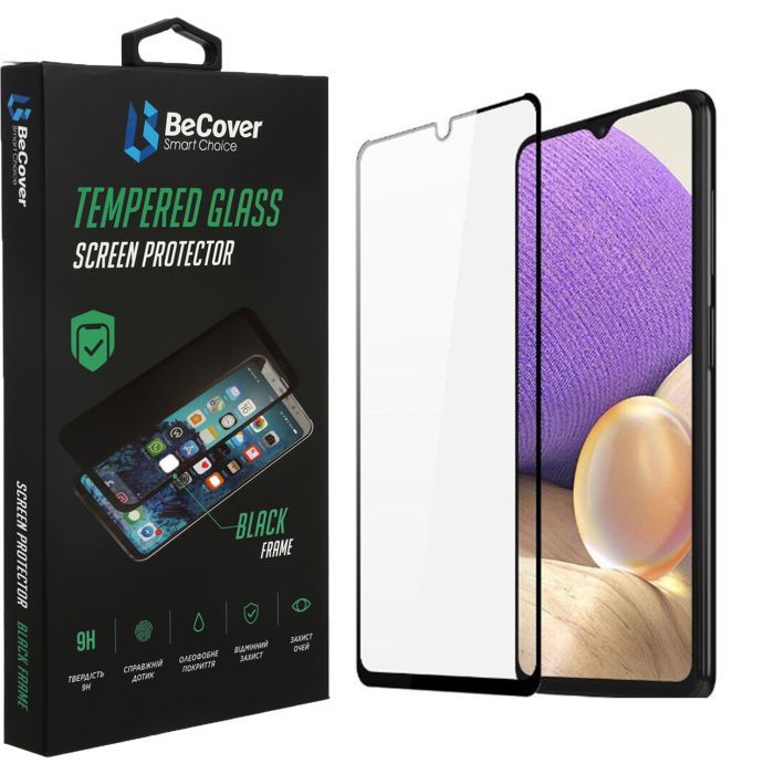 Стекло защитное BeCover Samsung Galaxy A32 5G SM-A326 Black Фото