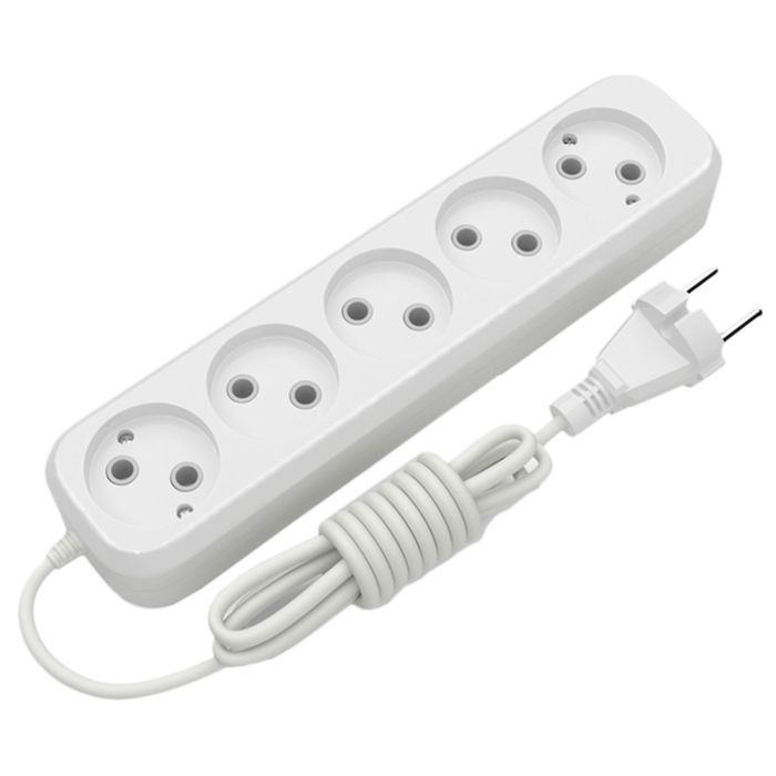 Сетевой удлинитель Electrum C-ES-1796 2.0m, 5 роз, white Фото