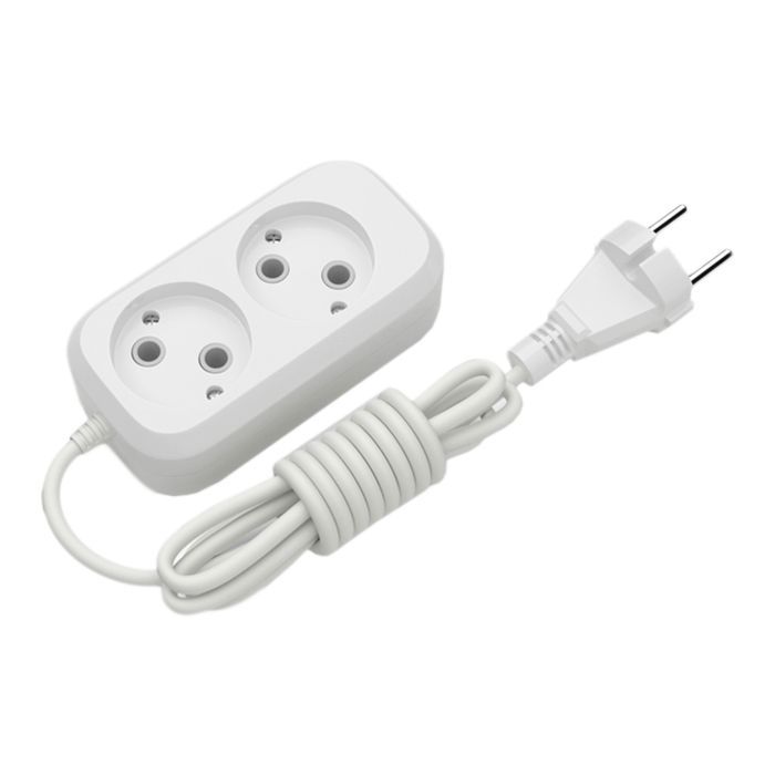 Сетевой удлинитель Electrum C-ES-1782 2.0m, 2 роз, white Фото