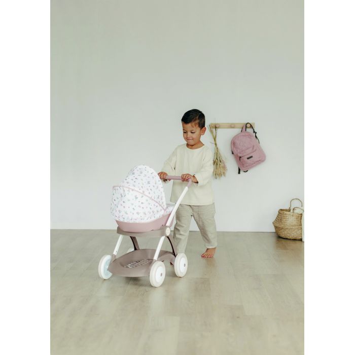 Коляска для кукол Smoby Baby Nurse Модерн Люлька з кошиком Рожева пудра Фото 4