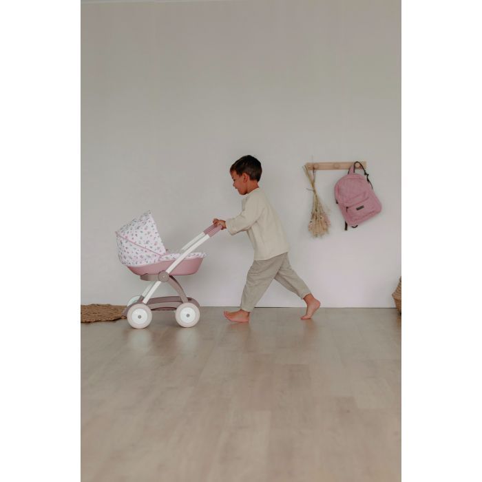 Коляска для кукол Smoby Baby Nurse Модерн Люлька з кошиком Рожева пудра Фото 5