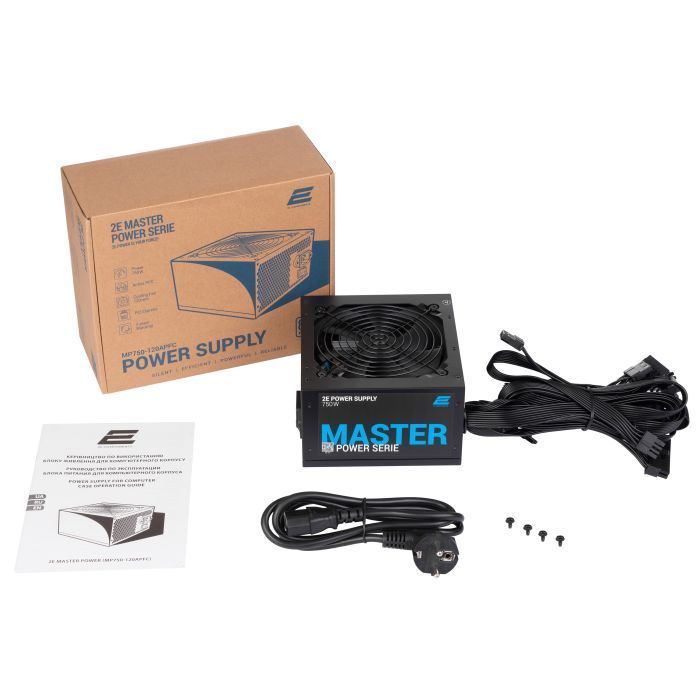 Блок питания 2E MASTER POWER (750W), >80, 80+ White, 120mm, 1xMB Фото 8