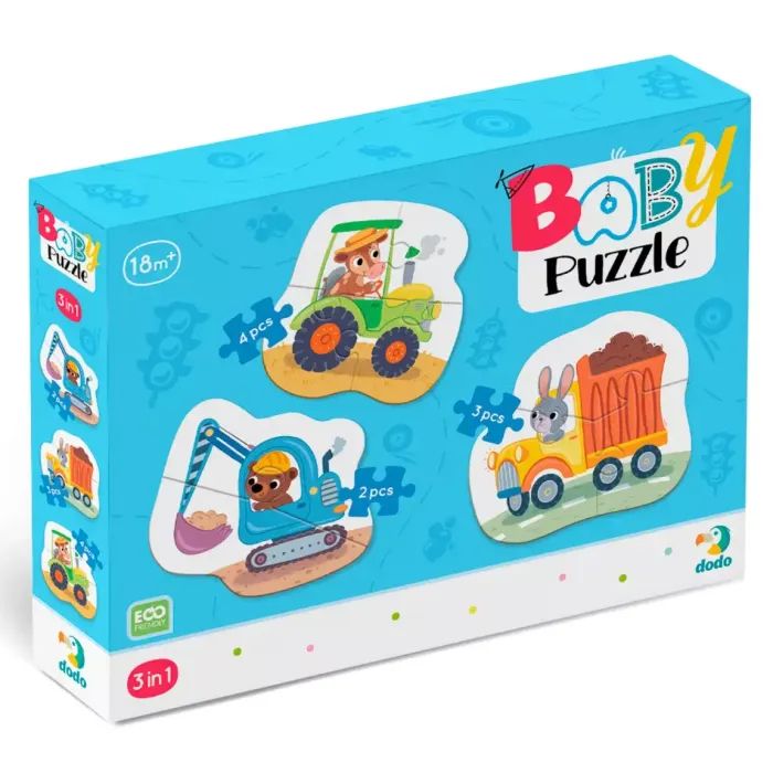 Пазл DoDo 3 в 1 Транспорт Фото