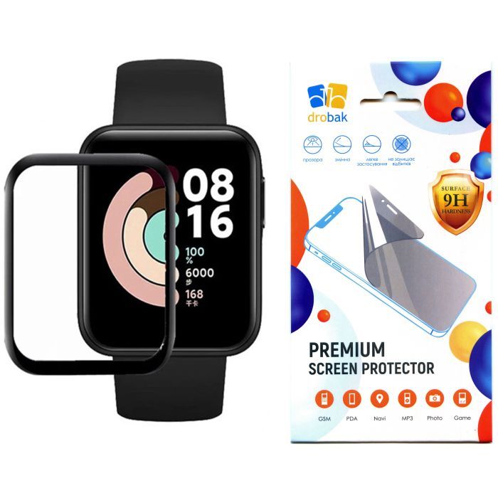 Стекло защитное Drobak OPPO Watch Free Black Frame A+ Фото