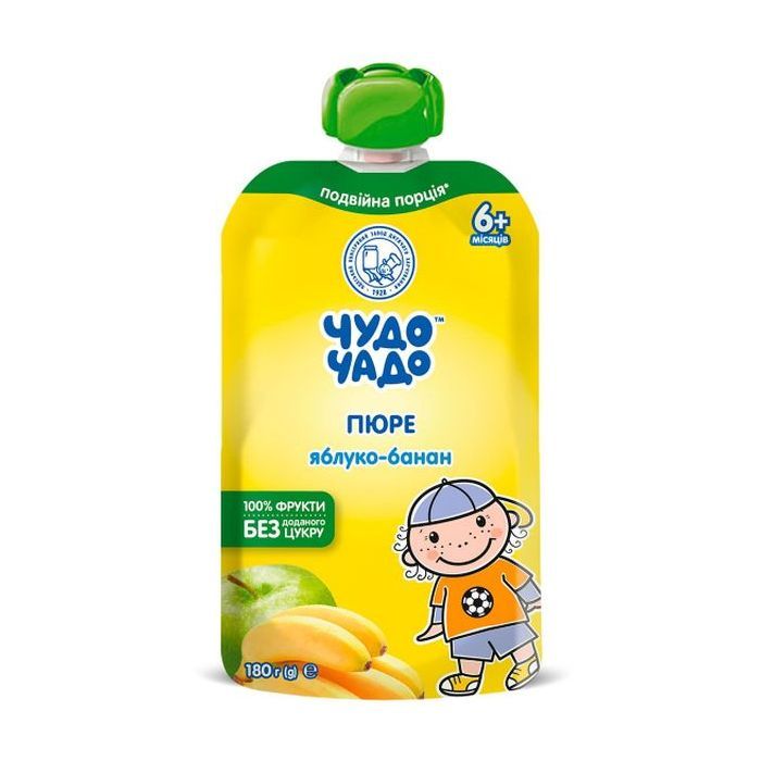 Детское пюре Чудо-Чадо Яблоко Банан 180 г Фото