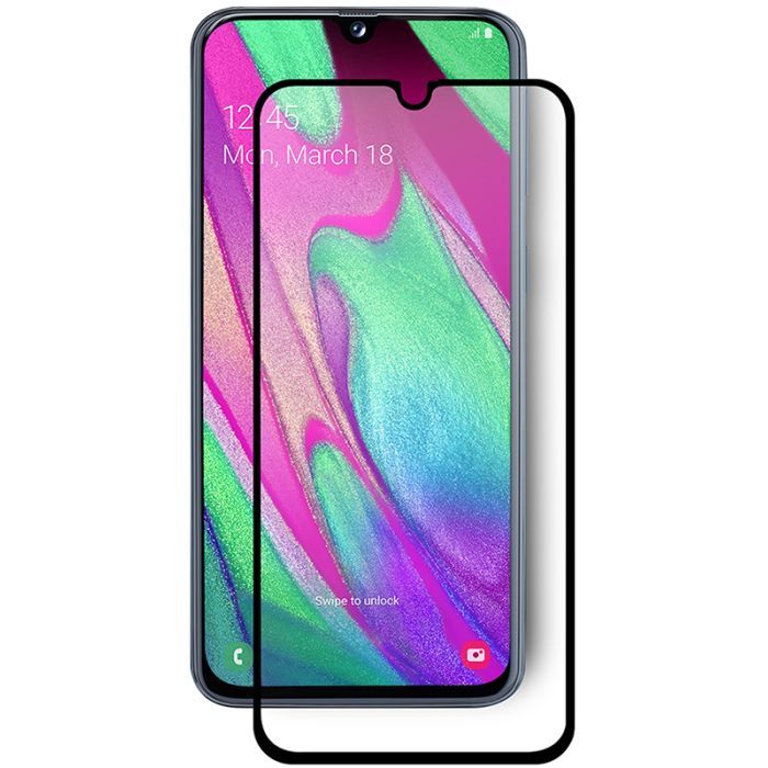 Стекло защитное PowerPlant Full screen Samsung Galaxy A40, Black Фото