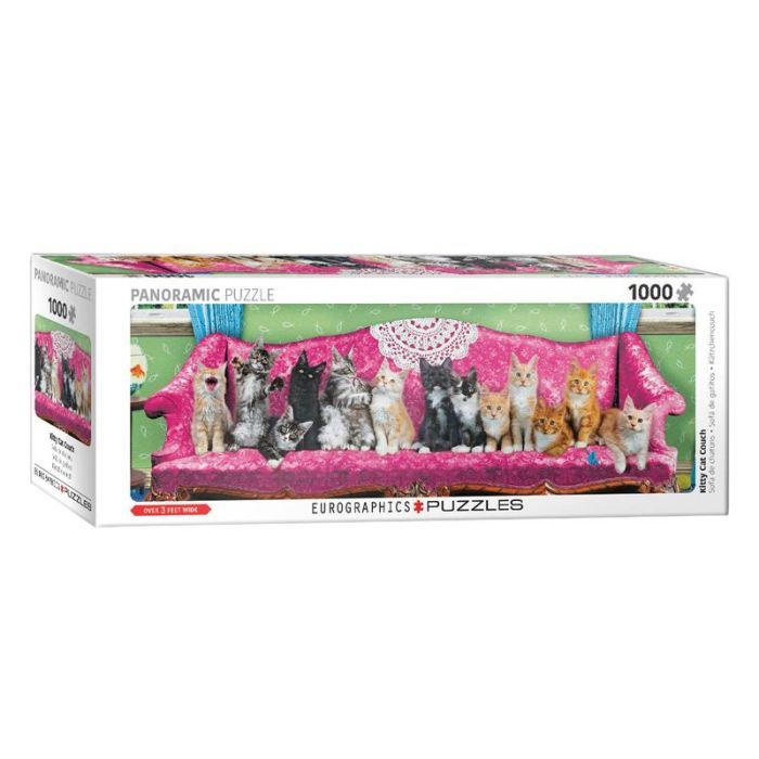 Пазл Eurographics Кошки на кушетке, 1000 элементов панорамный Фото
