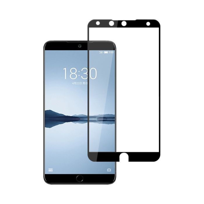 Стекло защитное PowerPlant Full screen Meizu 15 Plus Black Фото