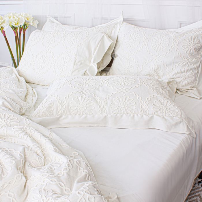 Постельное белье MirSon Pique Cotton Snow mountain евро Фото