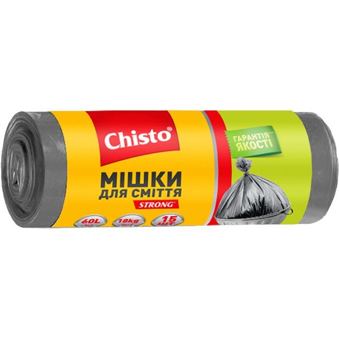 Пакеты для мусора Chisto Strong 60 л 15 шт. Фото