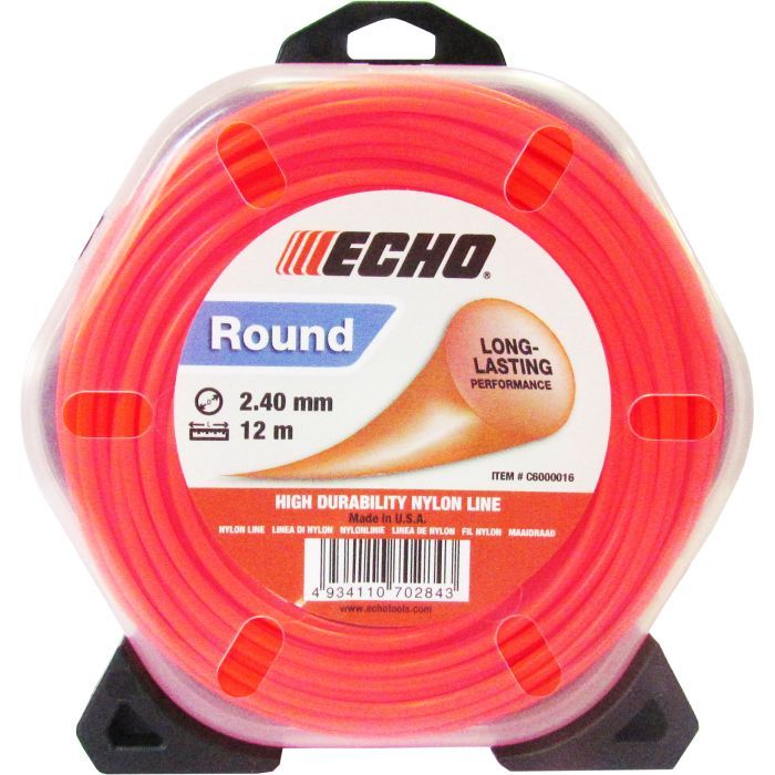 Жилка косильная ECHO d-2,4мм 12м кругла Фото