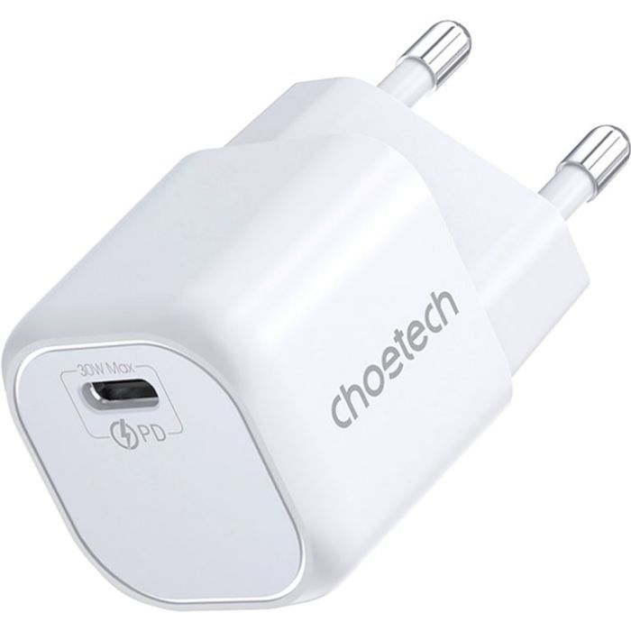 Зарядное устройство Choetech 1хUSB-C 30W PD QC3.0 PD5007 white Фото