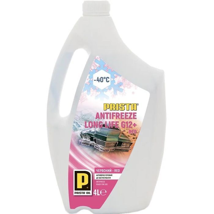 Антифриз PRISTA Long Life G12+ Red 4л Фото