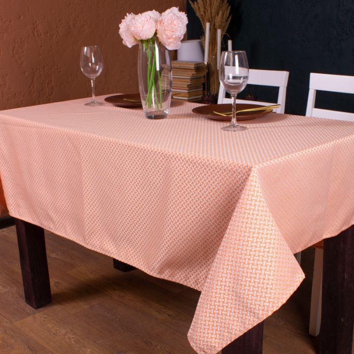 Скатерть MirSon Жаккард №302 Jacquard Orange 170x280 см Фото