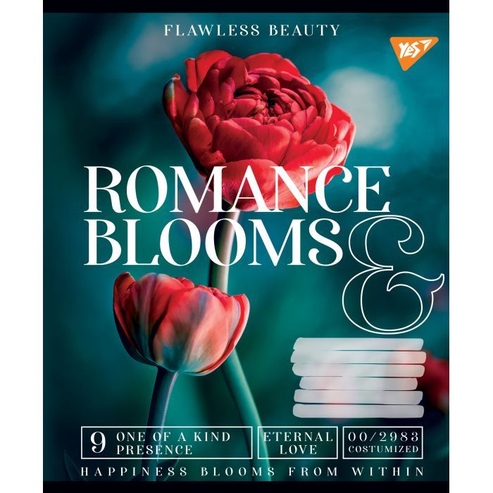 Тетрадь Yes А5 Romance blooms 96 аркушів, лінія Фото