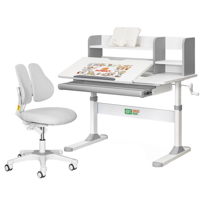 Парта с креслом ErgoKids TH-330 W/G + Y-208 G Фото