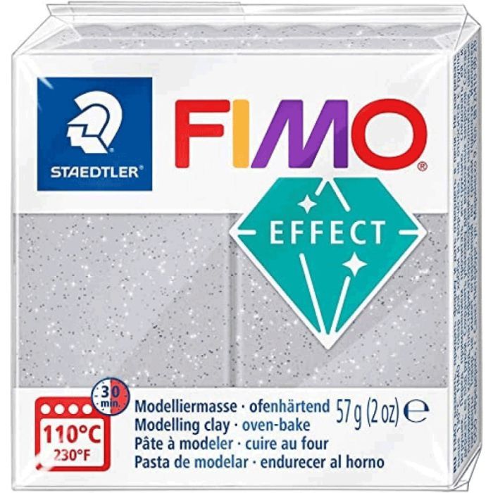 Пластика Fimo Effect, Срібло з блискітками, 57 г Фото