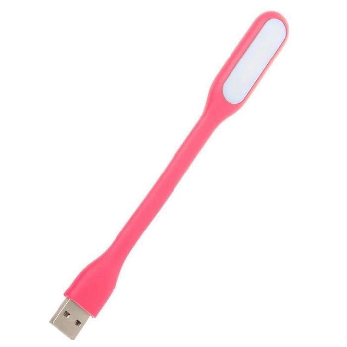 Лампа USB Optima LED, гнучка, 2 шт, рожевий Фото