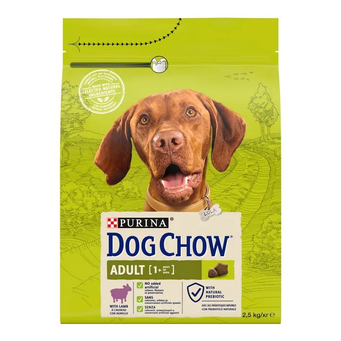 Сухой корм для собак Purina Dog Chow Adult Lamb зі смаком ягняти 2.5 кг Фото