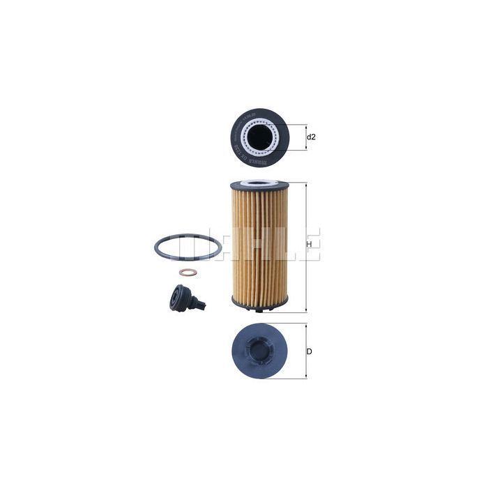 Фильтр масляный Mahle OX1238D Фото