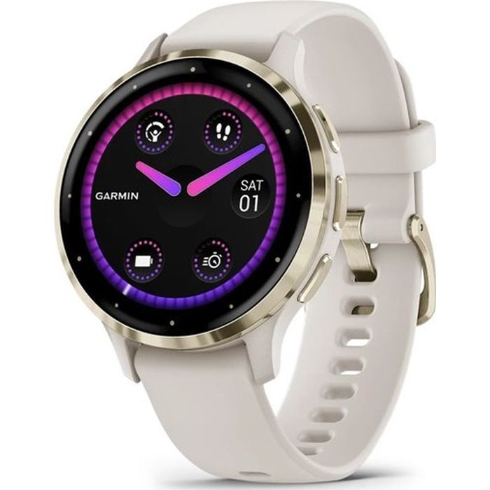 Смарт-часы Garmin Venu 3S, Ivory + Soft Gold, GPS Фото