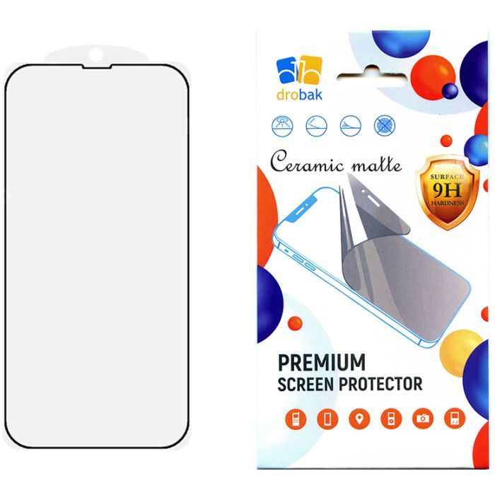 Стекло защитное Drobak Matte Ceramics Apple iPhone 15 Pro Фото