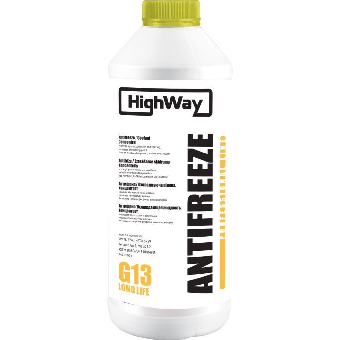 Антифриз HighWay G13 концентрат жовтий 1,5 л Фото