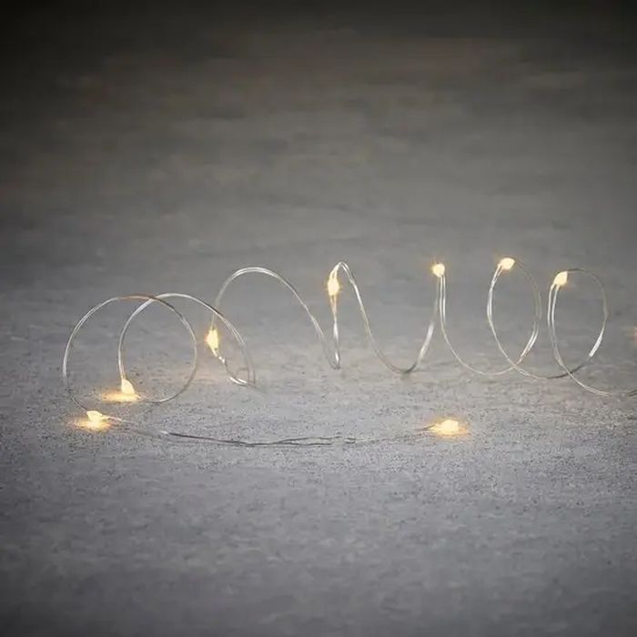 Гирлянда Luca Струна серебряная, 8 м, теплый белый Фото