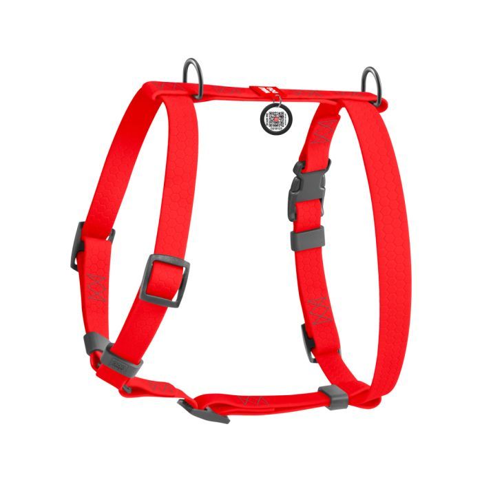 Шлей для собак WAUDOG Waterproof анатомическая Н-образная S красная Фото