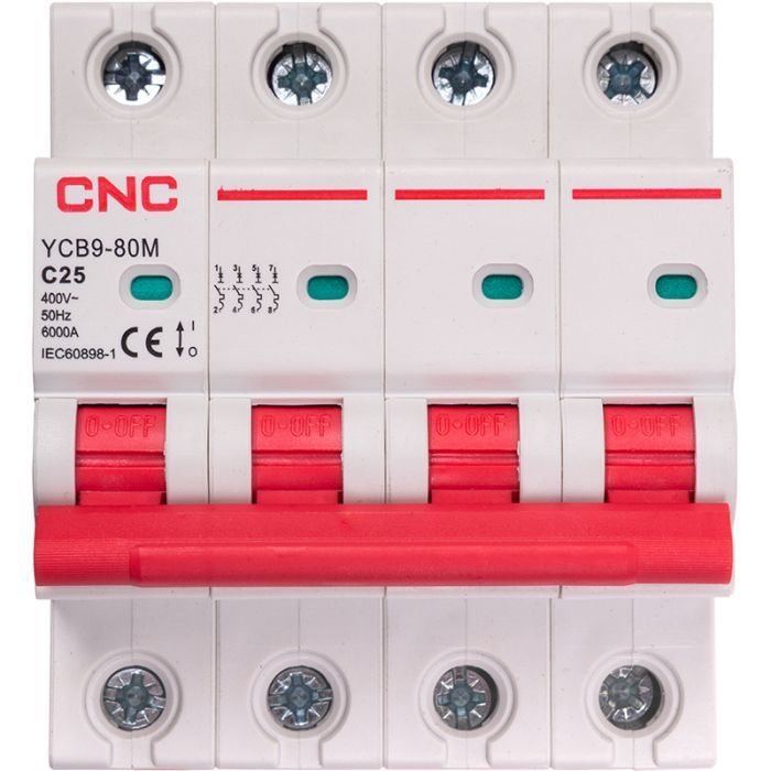 Автоматический выключатель CNC YCB9-80M 4P C25 6ka Фото