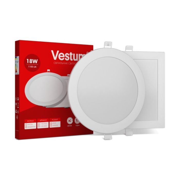 Светильник Vestum LED 18W 6000K 220V Фото